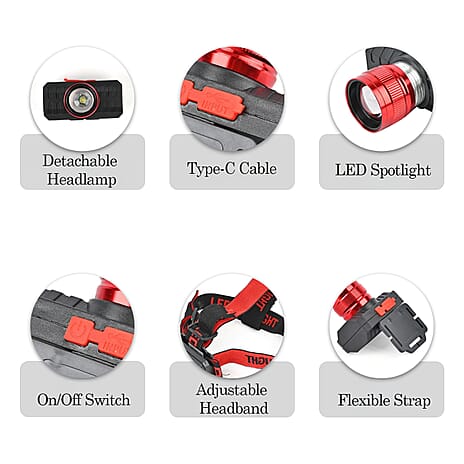 Rechargeable Headlamp with 3 modes