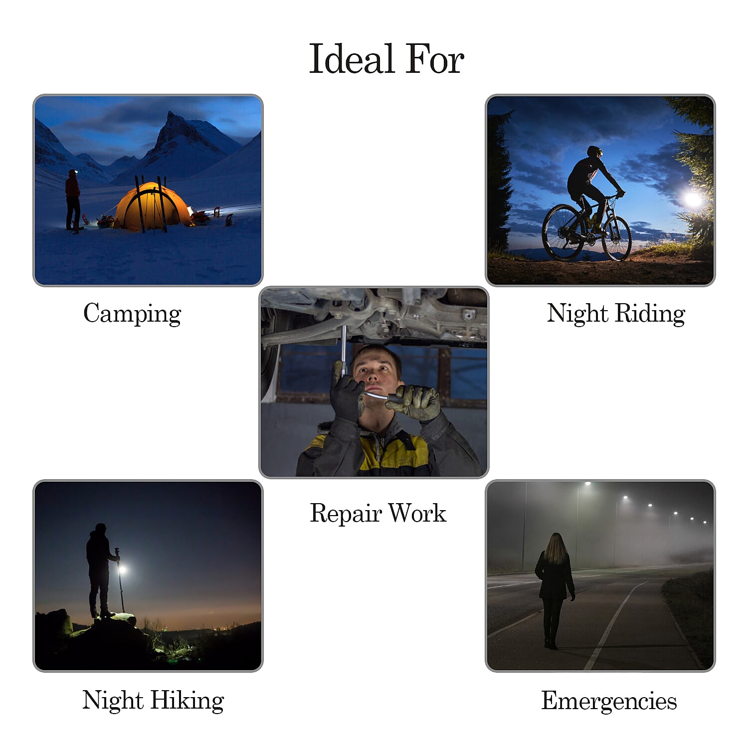 Rechargeable Headlamp with 3 modes