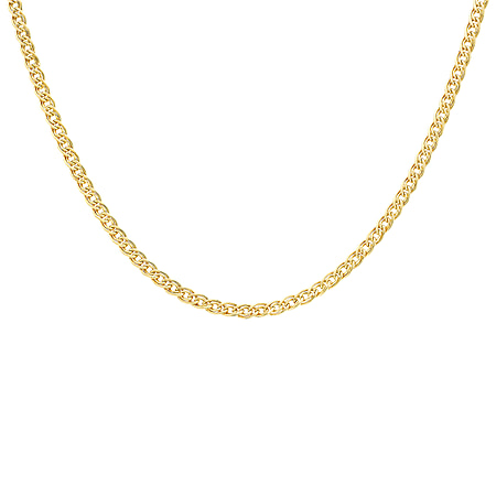 Double-Curb Chain 18 Inch in 9K Yellow Gold