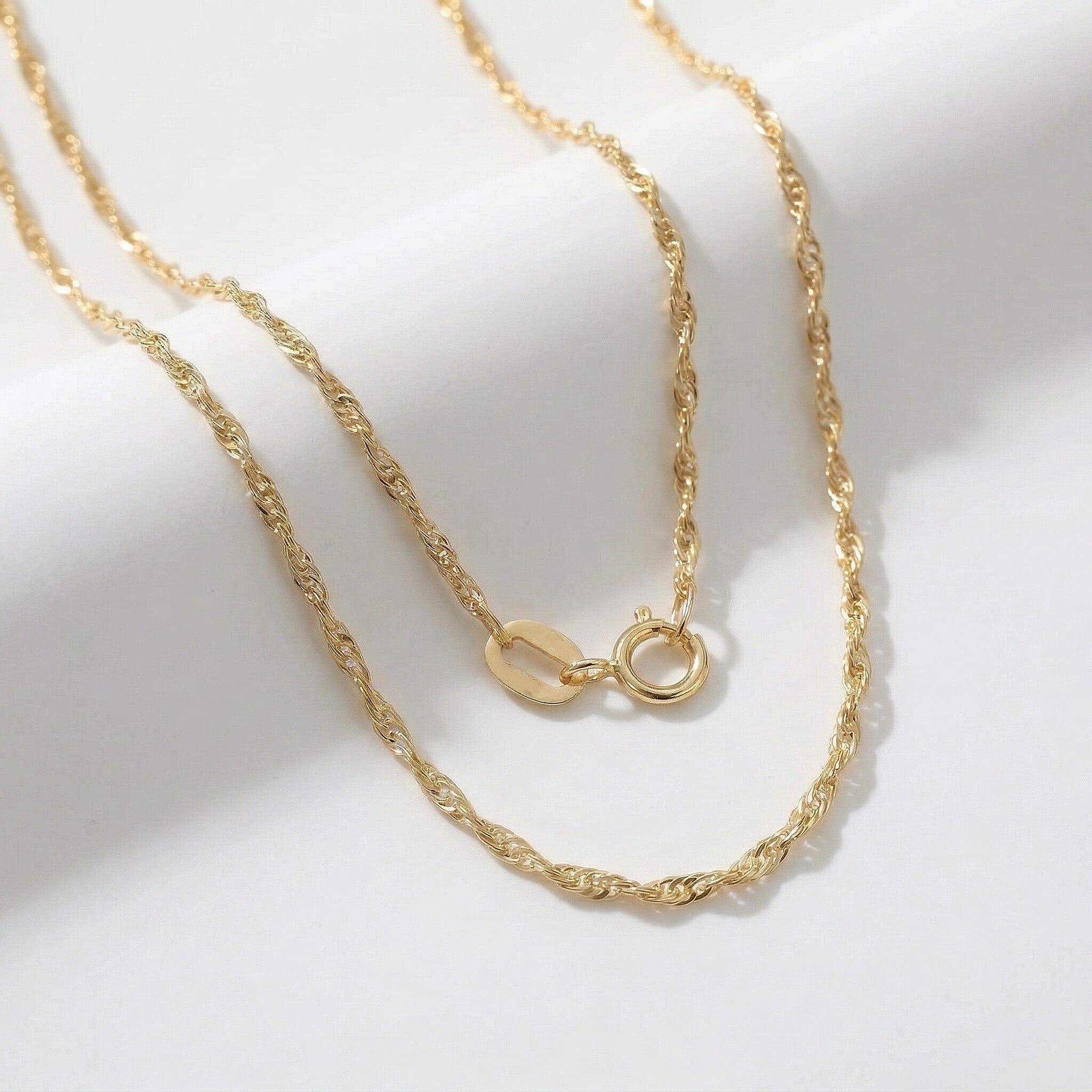9K Yellow Gold  Chain (Size - 18),  Gold Wt. 0.92 Gms
