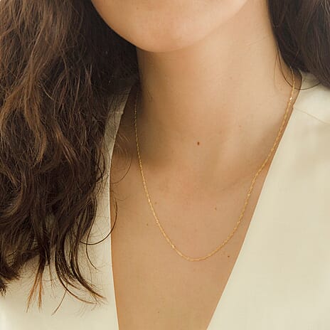 9K Yellow Gold  Chain (Size - 18),  Gold Wt. 0.92 Gms