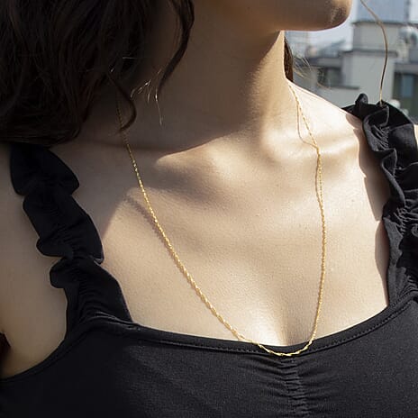 9K Yellow Gold  Chain (Size - 24),  Gold Wt. 1.2 Gms