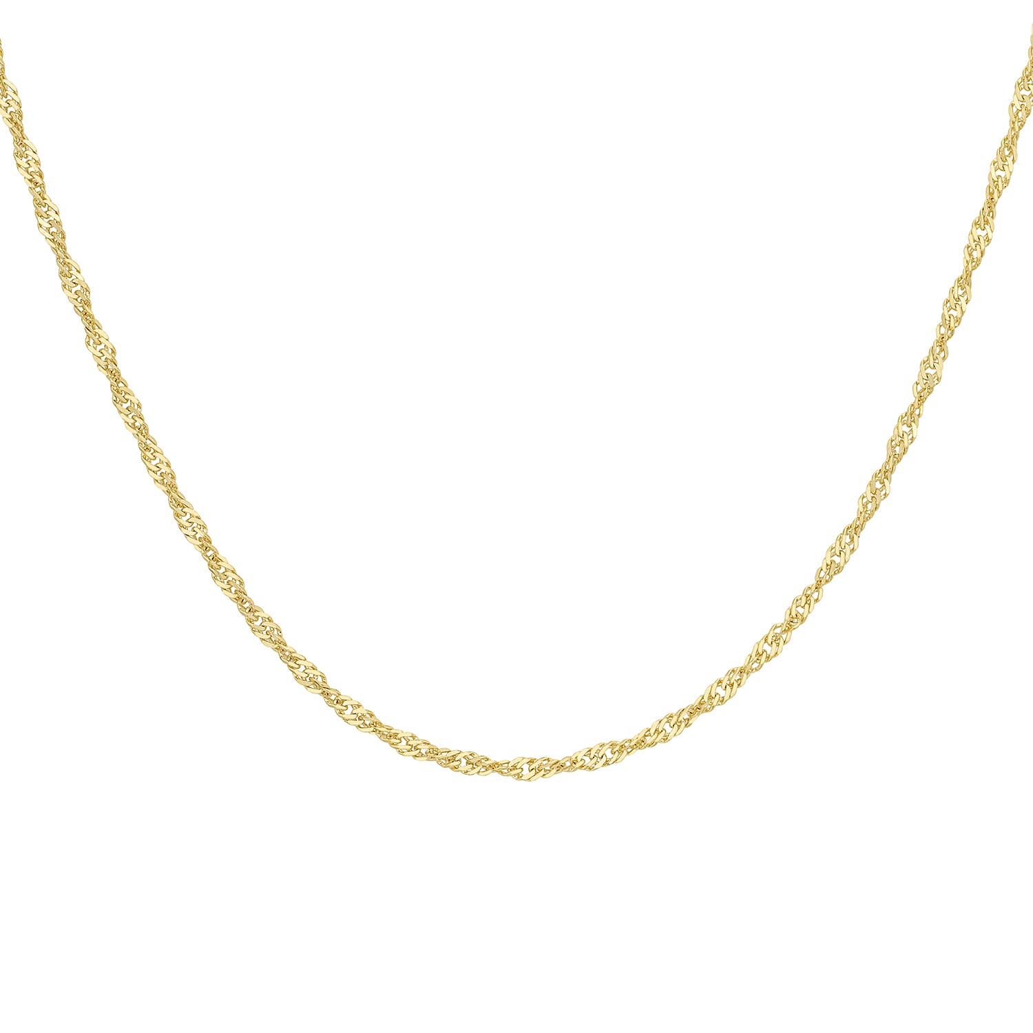 9K Yellow Gold  Chain (Size - 18),  Gold Wt. 1.8 Gms