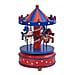 Handcrafted 4-horse Wood Carousel Musical Box - White & Pink