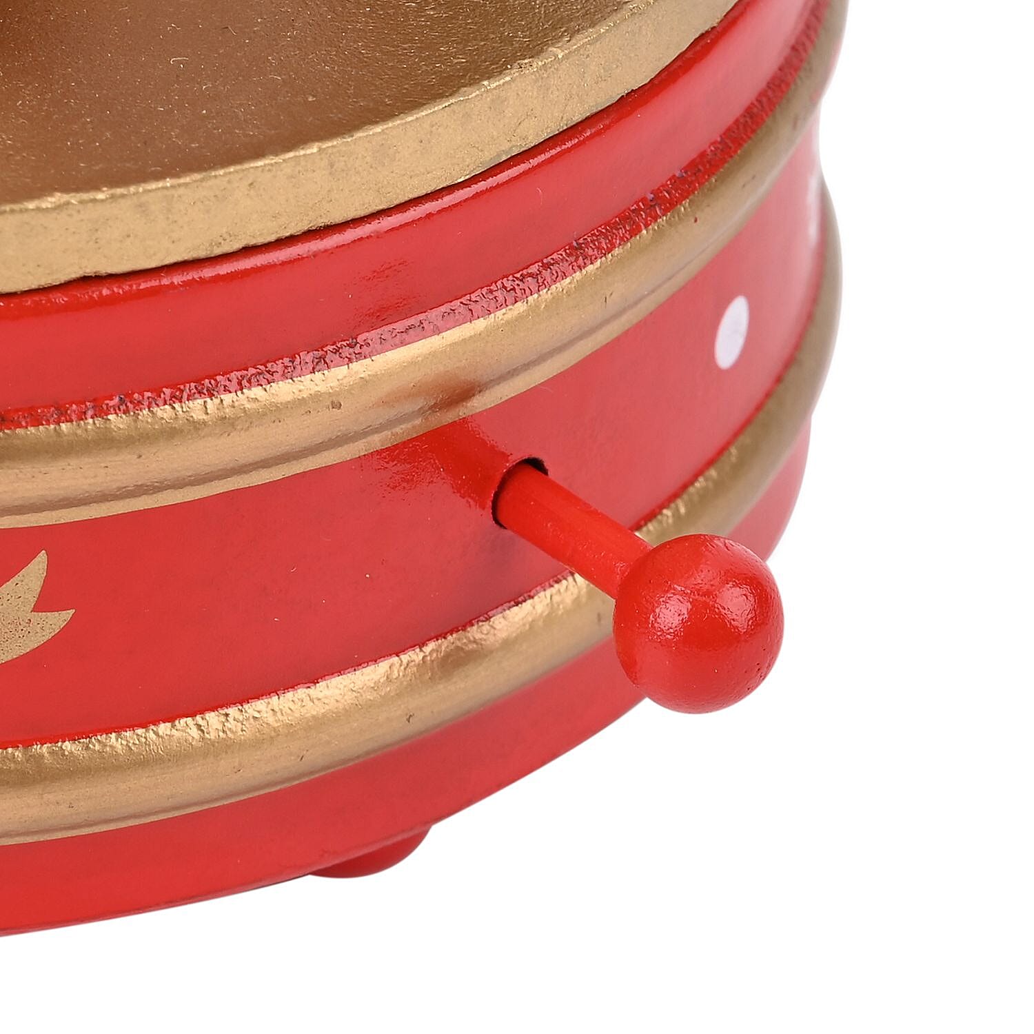 Rotating Christmas Tree Music Box with Figurines & Adorable Mini Hanging Ornaments - Red 18x13cm