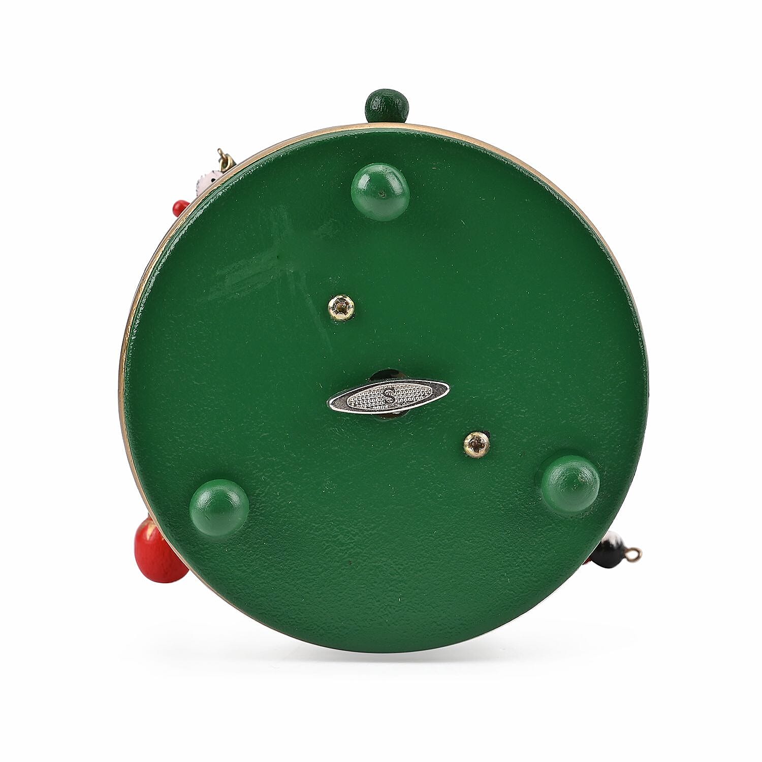 Rotating Christmas Tree Music Box with Figurines - Adorable Mini Hanging Ornaments - Green 18x13cm