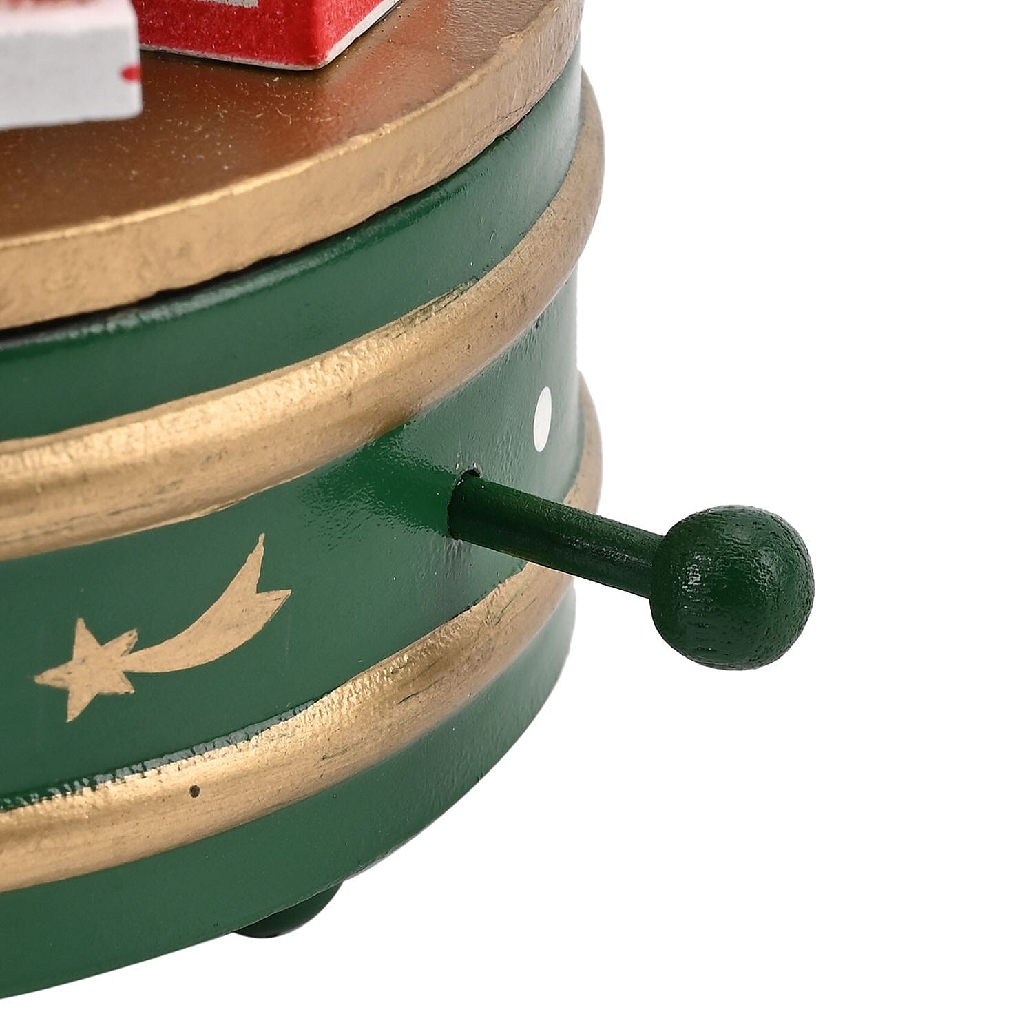 Rotating Christmas Tree Music Box with Figurines - Adorable Mini Hanging Ornaments - Green 18x13cm