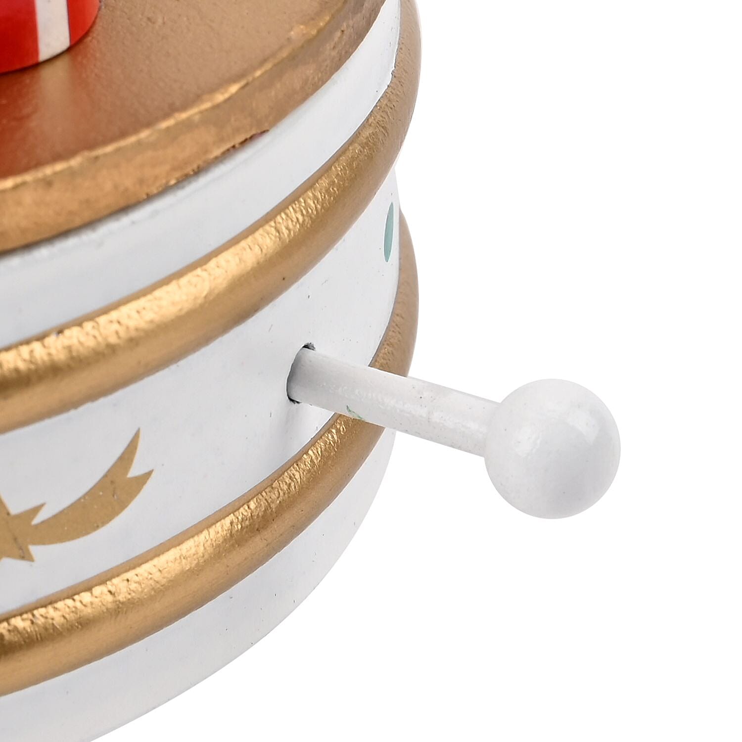 Rotating Christmas Tree Music Box with Figurines & Adorable Mini Hanging Ornaments - White 18x13cm