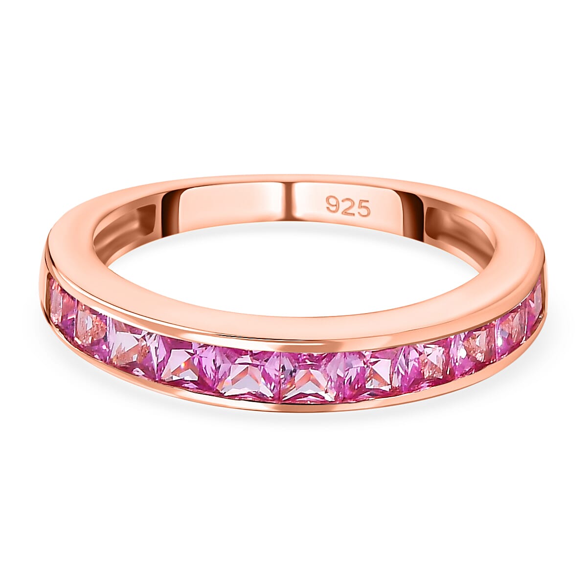 NEW 925 Silver/18K Pink Sapphire Ring factory