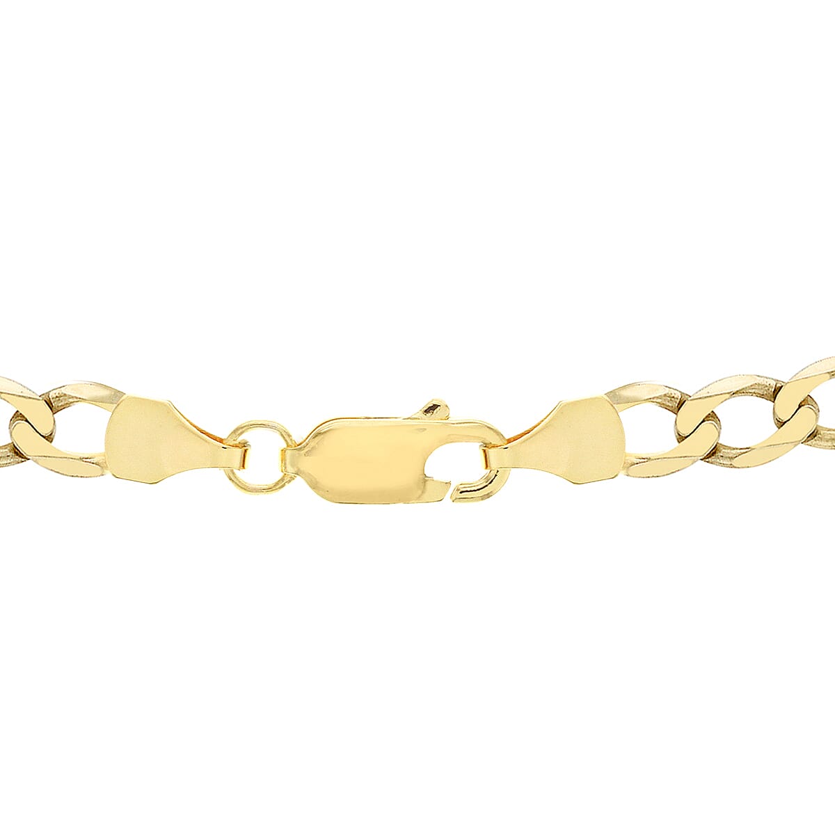 9K Yellow Gold Flat Curb Chain With Lobster Clasp (Size - 16)