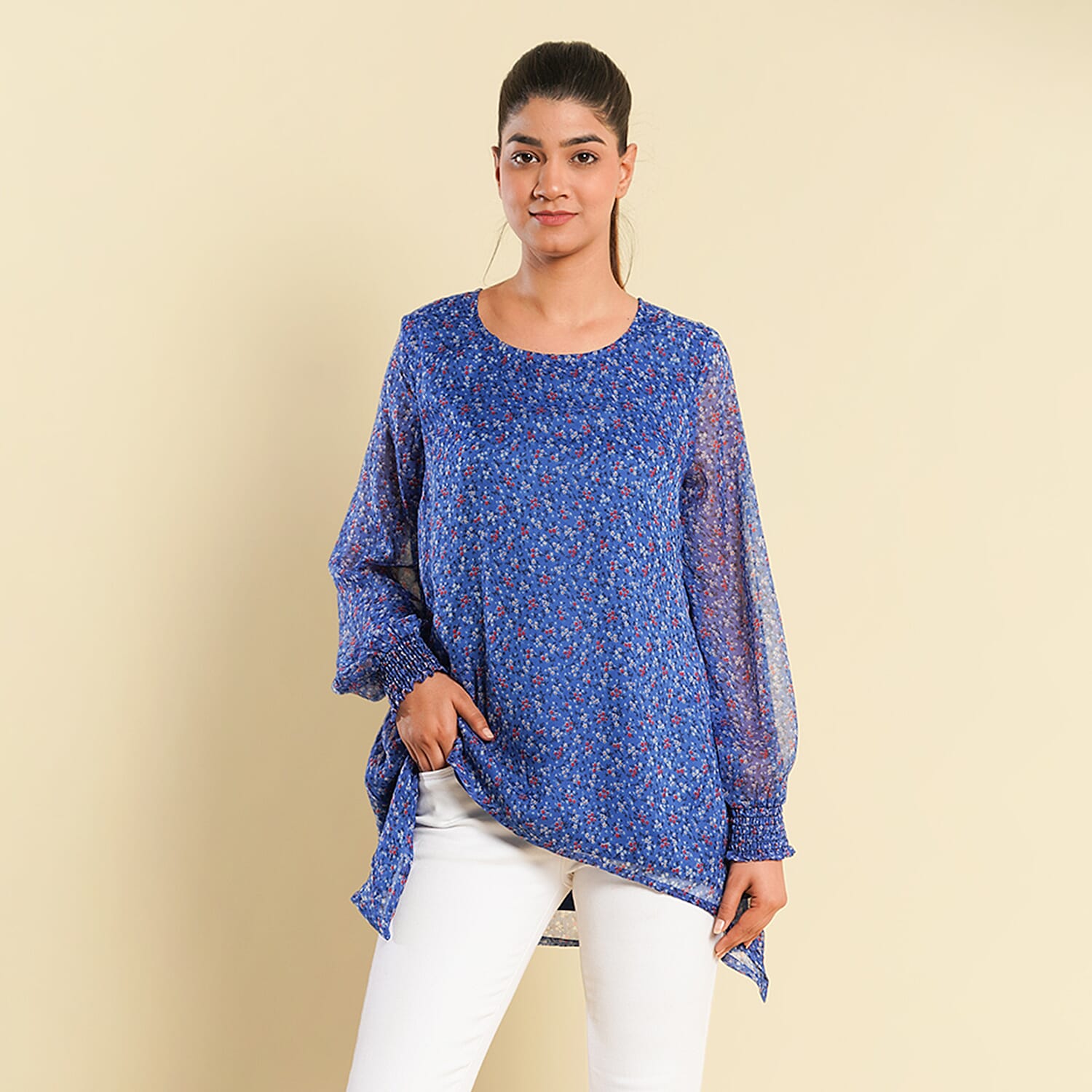TAMSY Printed Top - Blue