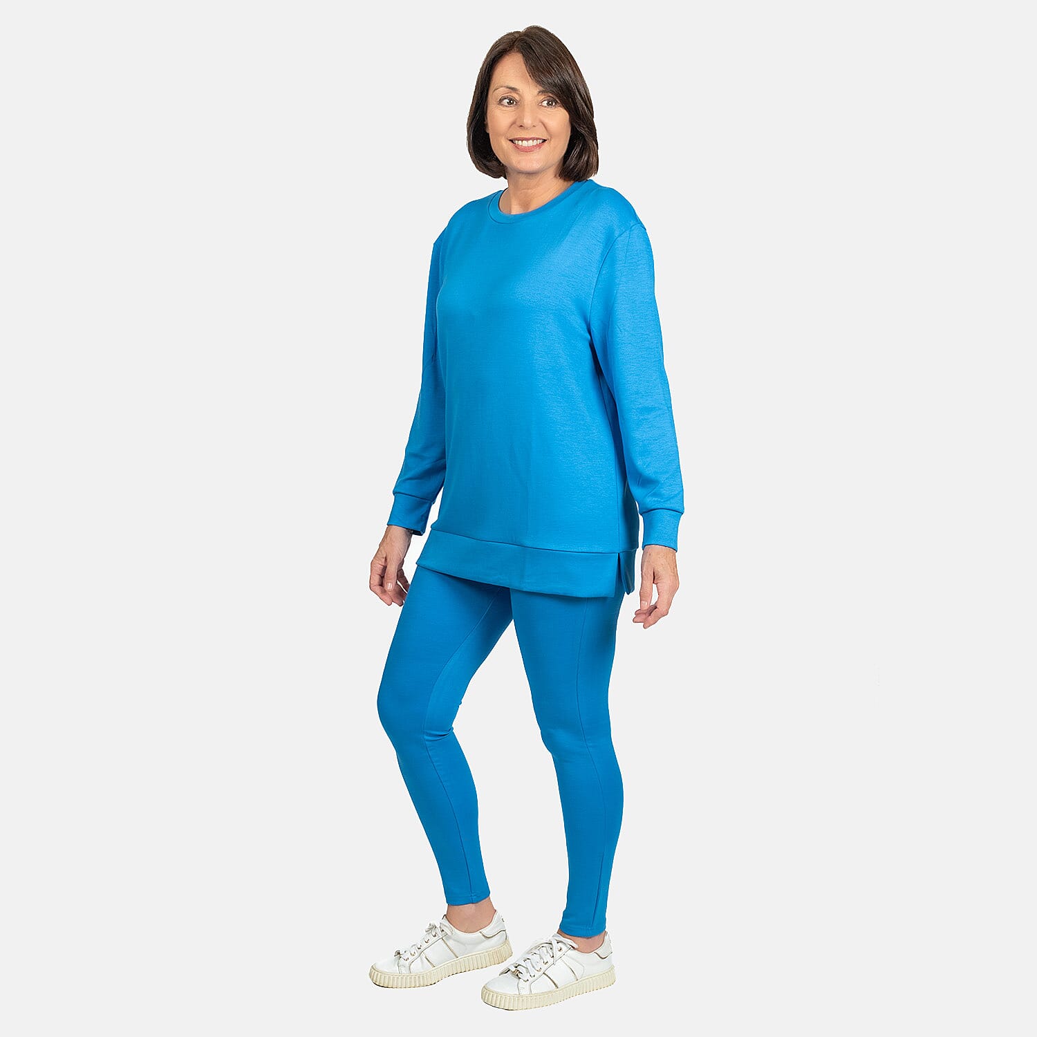  Brush Back Legging (Size L) - Blue