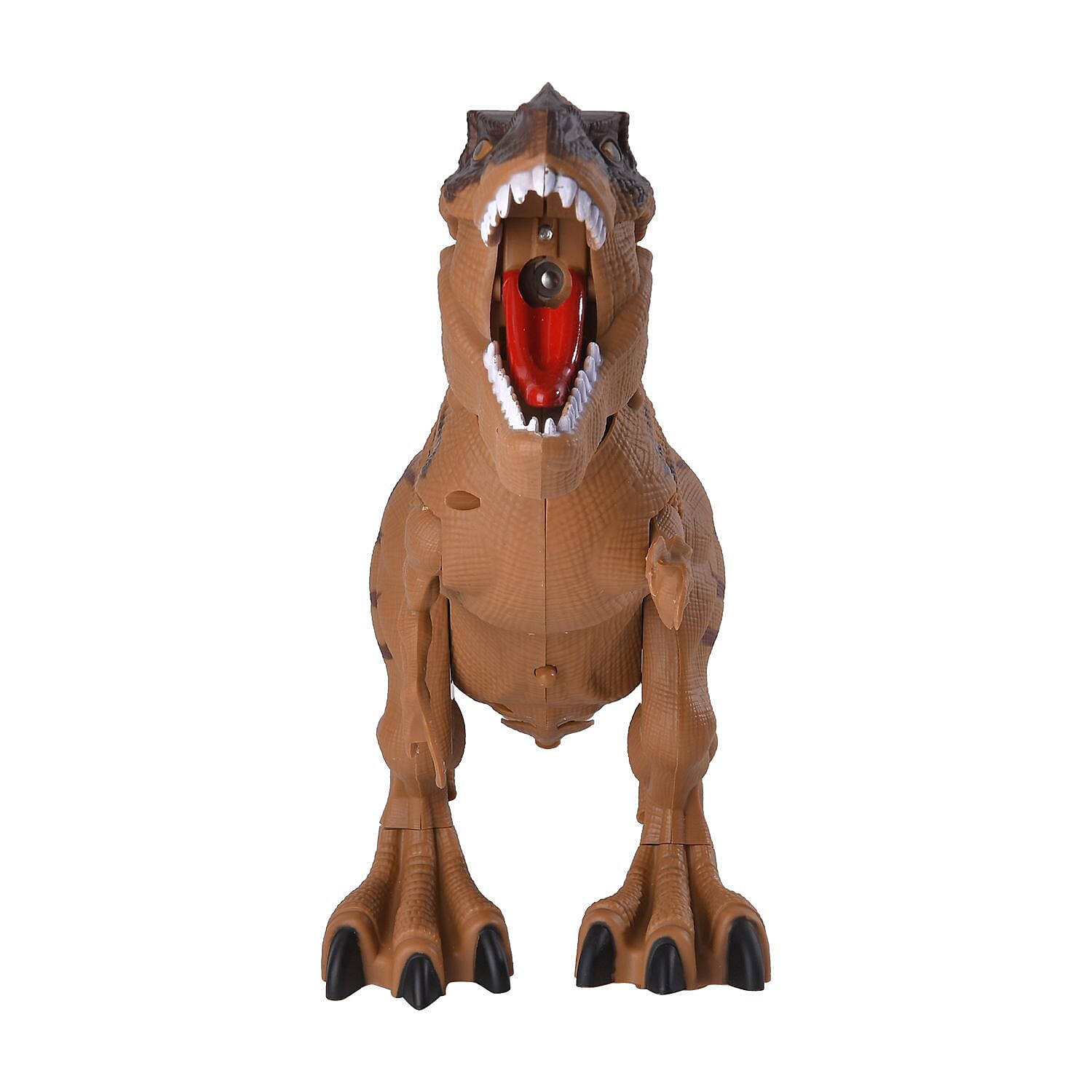 Remote Controlled Spray Laying Tyrannosaurus Rex with Projection - Brown -  (Requires 5AA Batteries - not Incld)