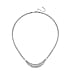 Greek Key White Austrian Crystal Braided Curb Gold Colour Necklace (Size - 20 with Ext)