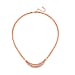 Greek Key White Austrian Crystal Braided Curb Gold Colour Necklace (Size - 20 with Ext)