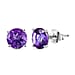 2.50 Ct.Peacock Triplet Quartz Solitaire Stud Earrings in Sterling Silver