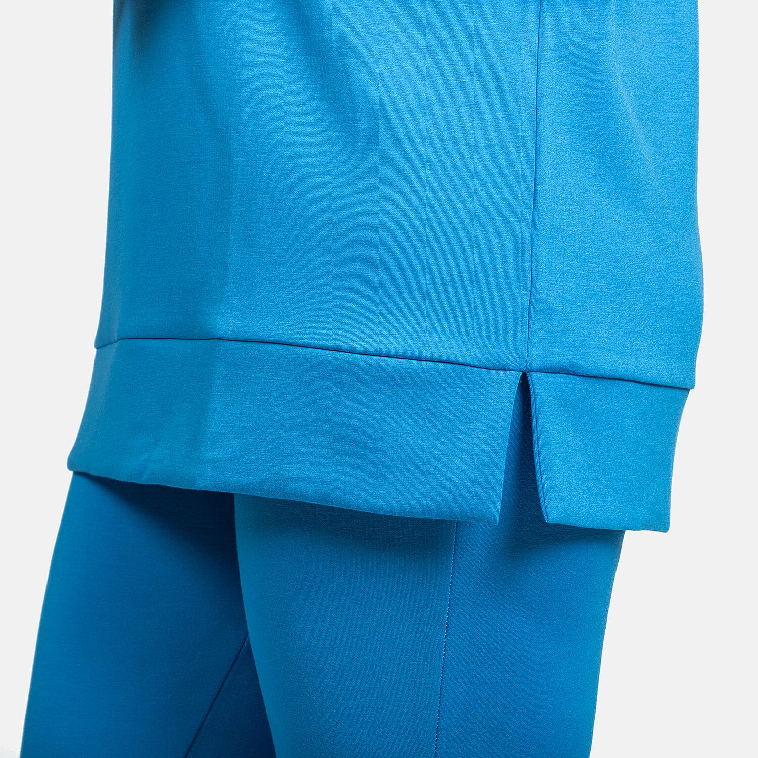 Longline Brush Back Top (Size L) - Blue