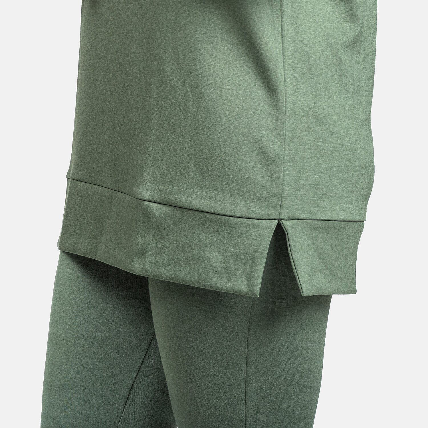 Longline Brush Back Top (Size L) - Blue