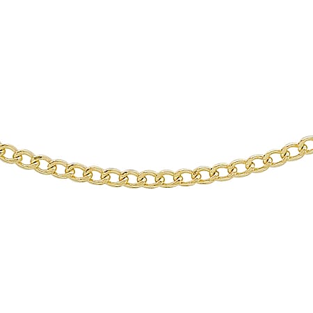 Flat Curb Chain 20 Inch in 9K Yellow Gold
