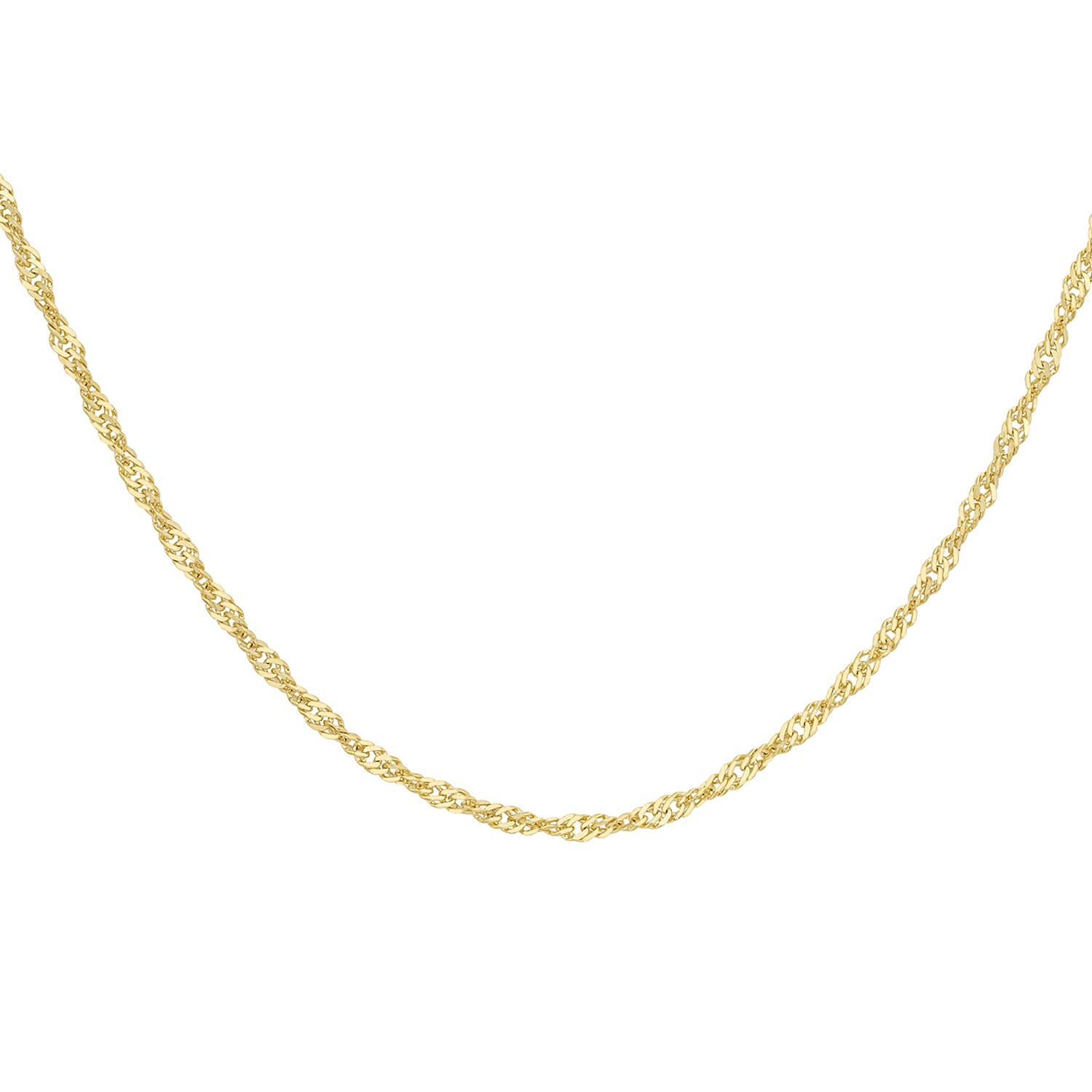 9K Yellow Gold  Chain (Size - 18),  Gold Wt. 0.62 Gms