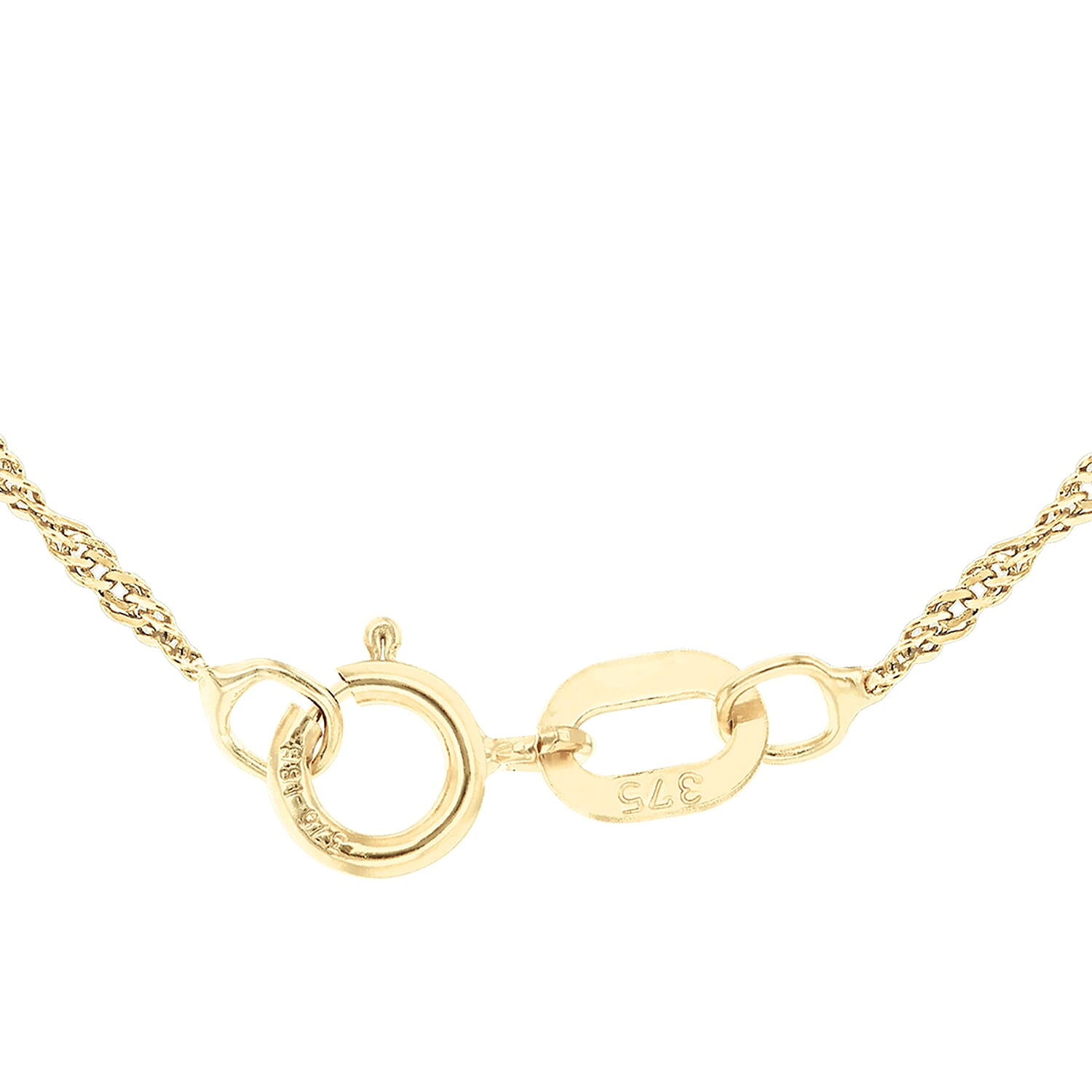 9K Yellow Gold  Chain (Size - 18),  Gold Wt. 0.62 Gms