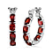 Red Garnet Hoop Earrings 7.80 Ct