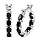 Boi Ploi Black Spinel Hoop Earrings 8.95 Ct