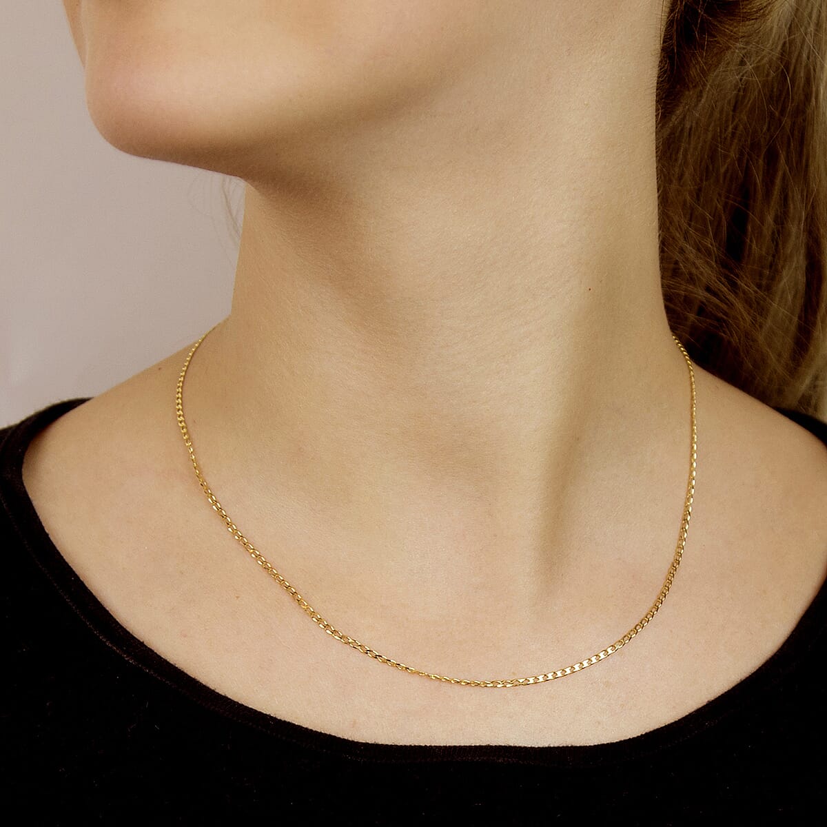 9K Yellow Gold  Chain (Size - 18),  Gold Wt. 2.2 Gms