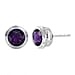 Hebei Peridot Solitaire Stud Earrings in Sterling Silver 1.75 Ct
