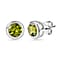 Hebei Peridot Solitaire Stud Earrings in Sterling Silver 1.75 Ct