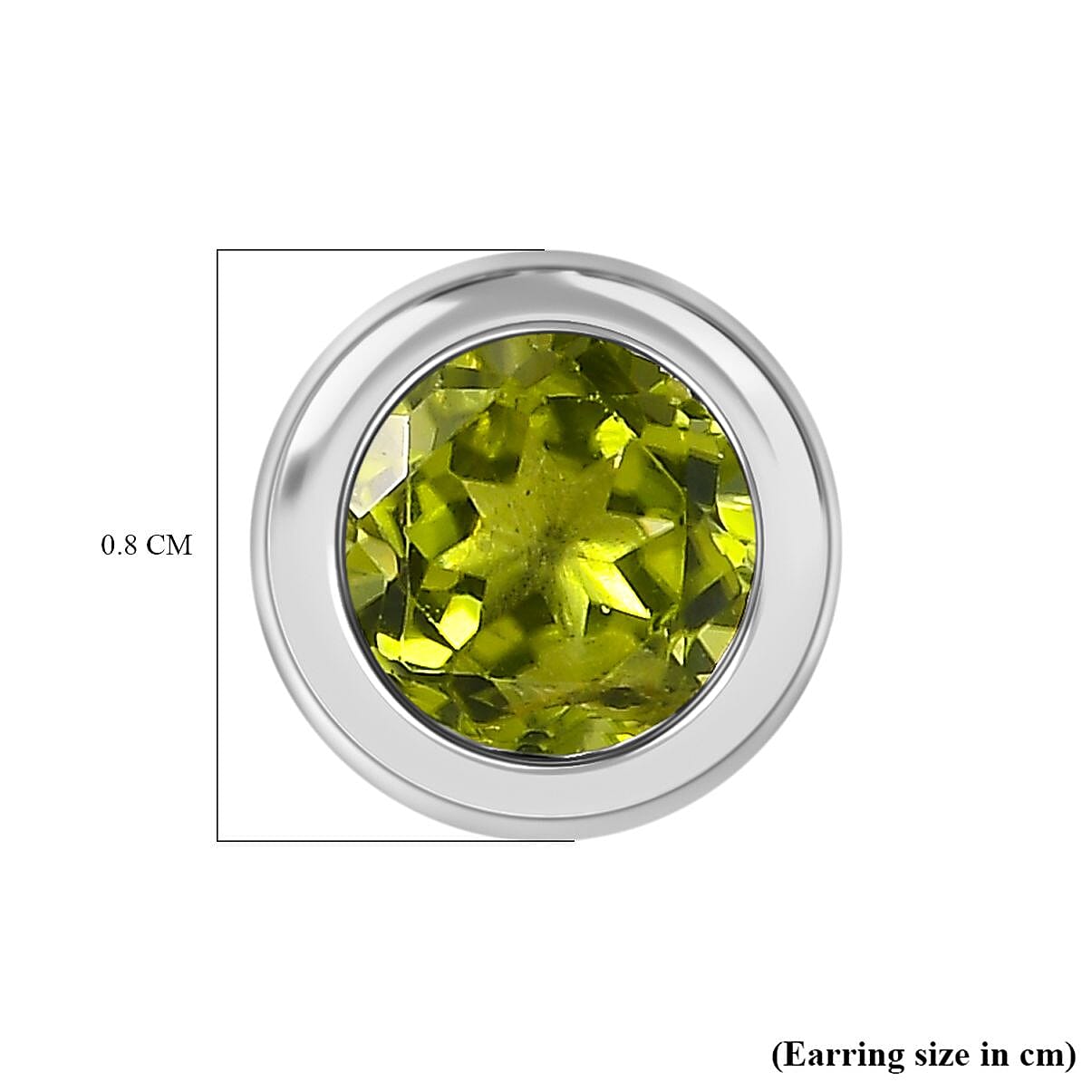 Hebei Peridot Stud Earrings With Push Back in Sterling Silver 1.65 Ct Hebei Peridot Stud Earrings With Push Back in Sterling Silver 1.65 Ct