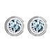 Hebei Peridot Solitaire Stud Earrings in Sterling Silver 1.75 Ct