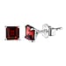 Red Garnet Solitaire Stud Earrings in Platinum Overlay Sterling Silver 1.83 Ct