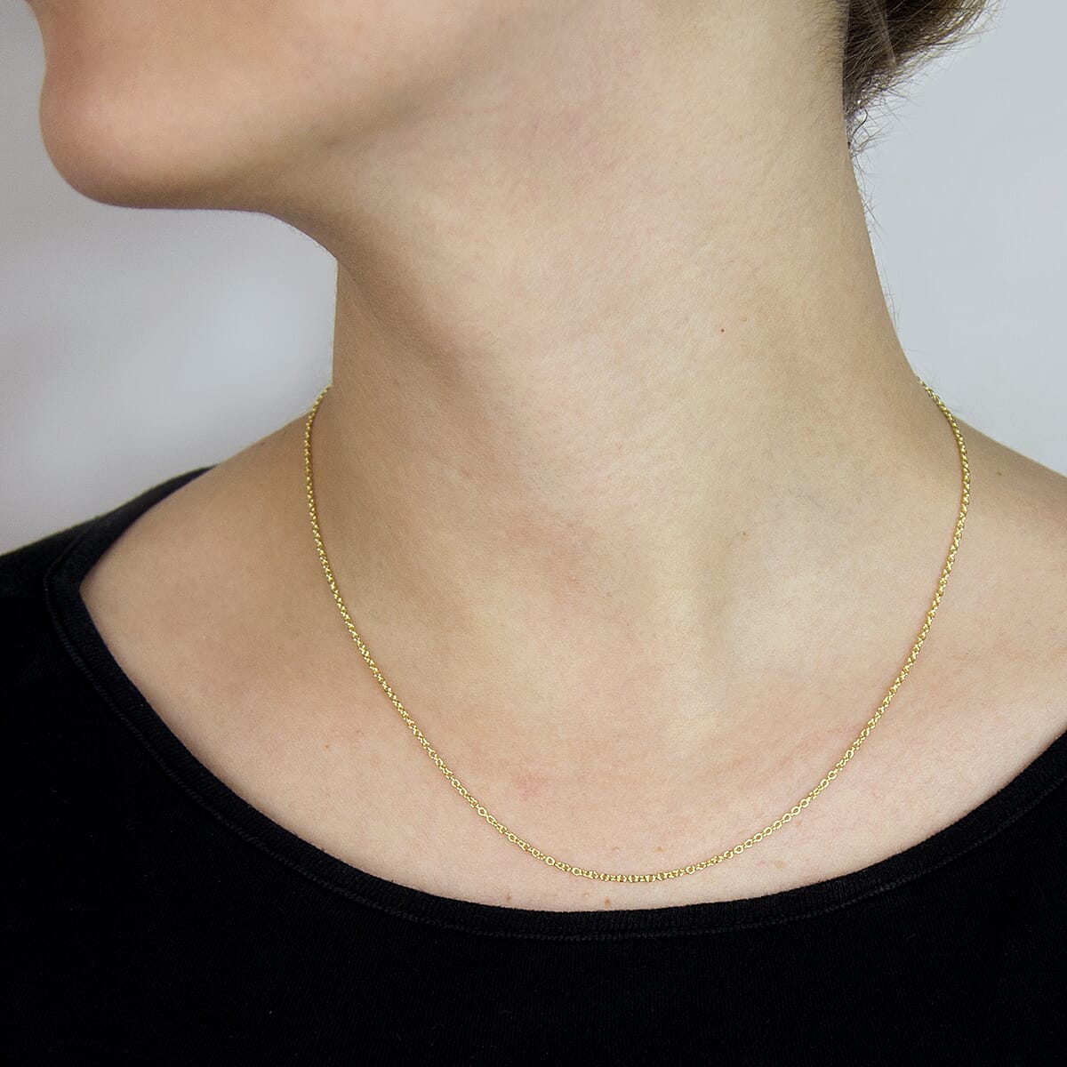 9K Yellow Gold  Chain (Size - 18),  Gold Wt. 1.9 Gms