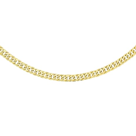 9K Yellow Gold Triple Curb Chain With Lobster Clasp (Size - 18)