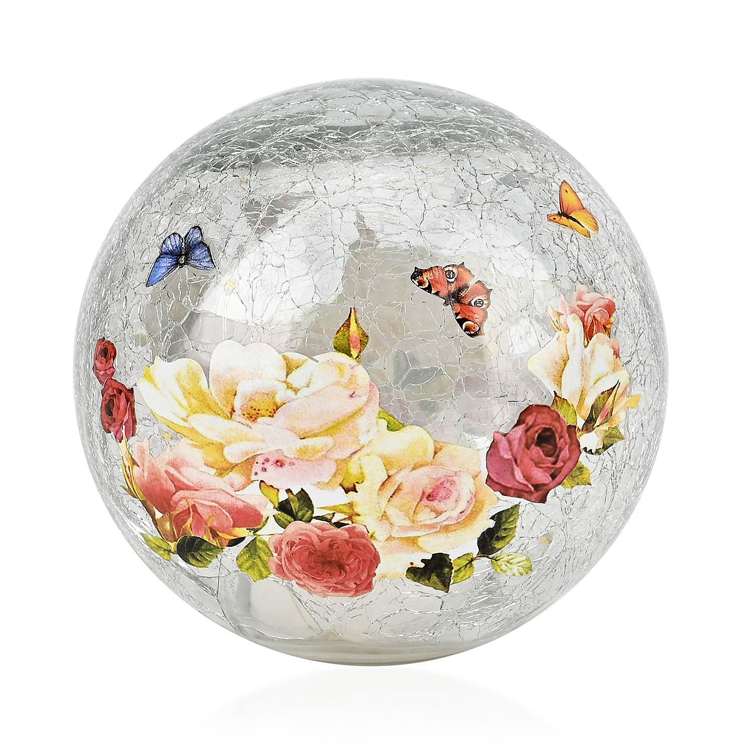 Cracked Glass Sphere Table Lamp