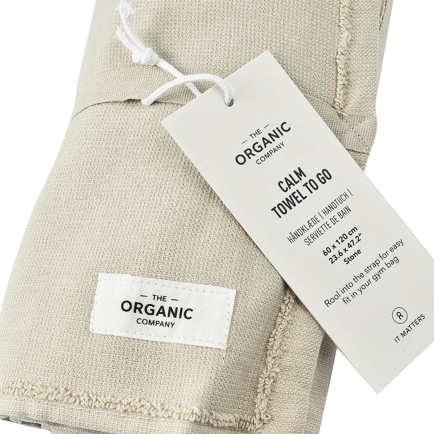 100% Cotton Calm Towel To Go (Size 120x60 cm) - Stone