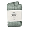 The Organic Company Closeout - 3 Piece Set -Big Waffle Bath Mat, Big Waffle Hand Towel & Big Waffle Cloth -  Mint