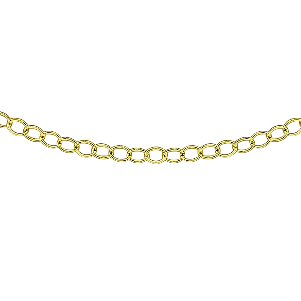 9K Yellow Gold Trace Chain With Spring Ring Clasp (Size - 16)