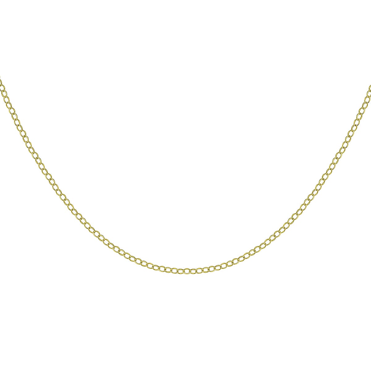 9K Yellow Gold Trace Chain With Spring Ring Clasp (Size - 16)