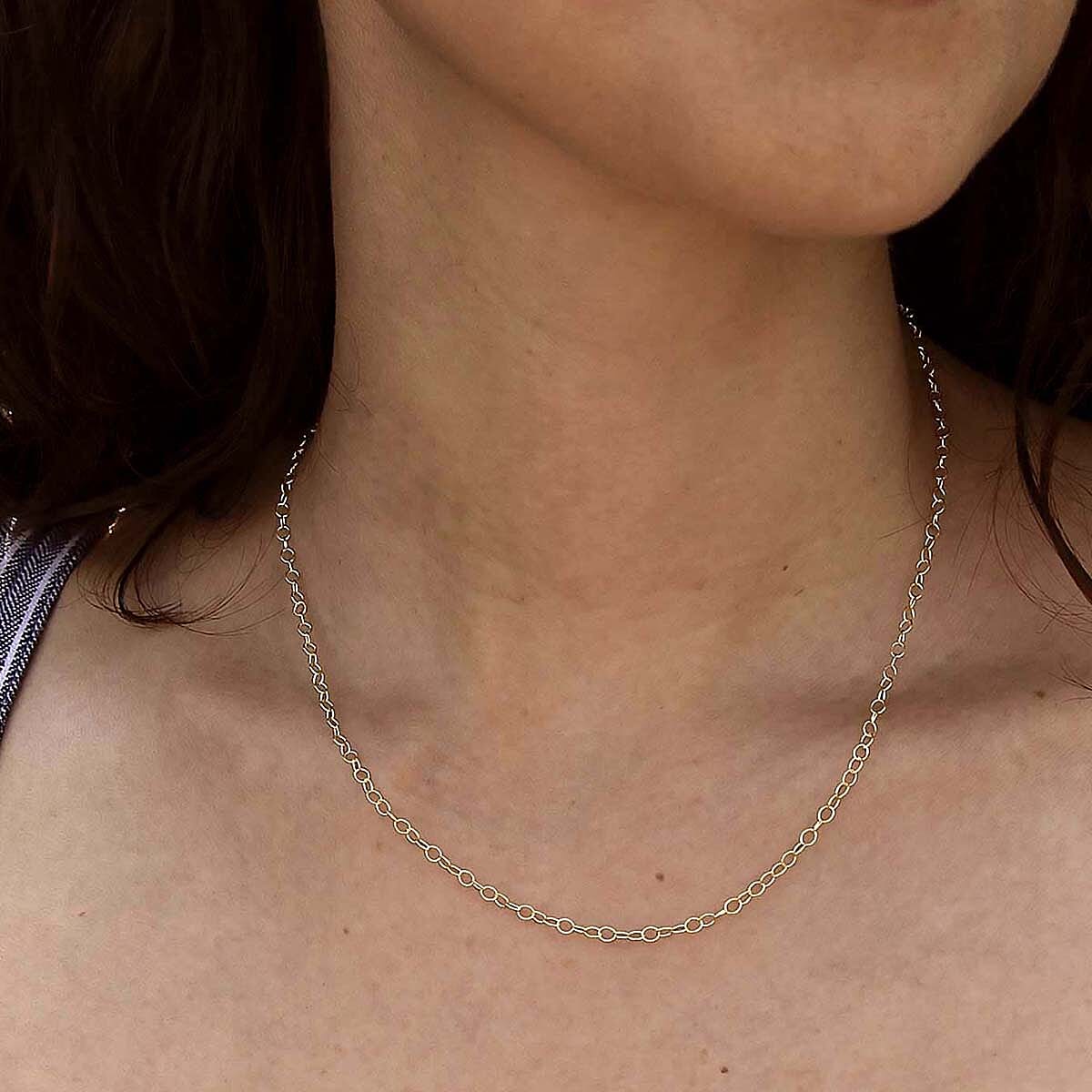 9K Yellow Gold  Chain (Size - 18),  Gold Wt. 1.6 Gms