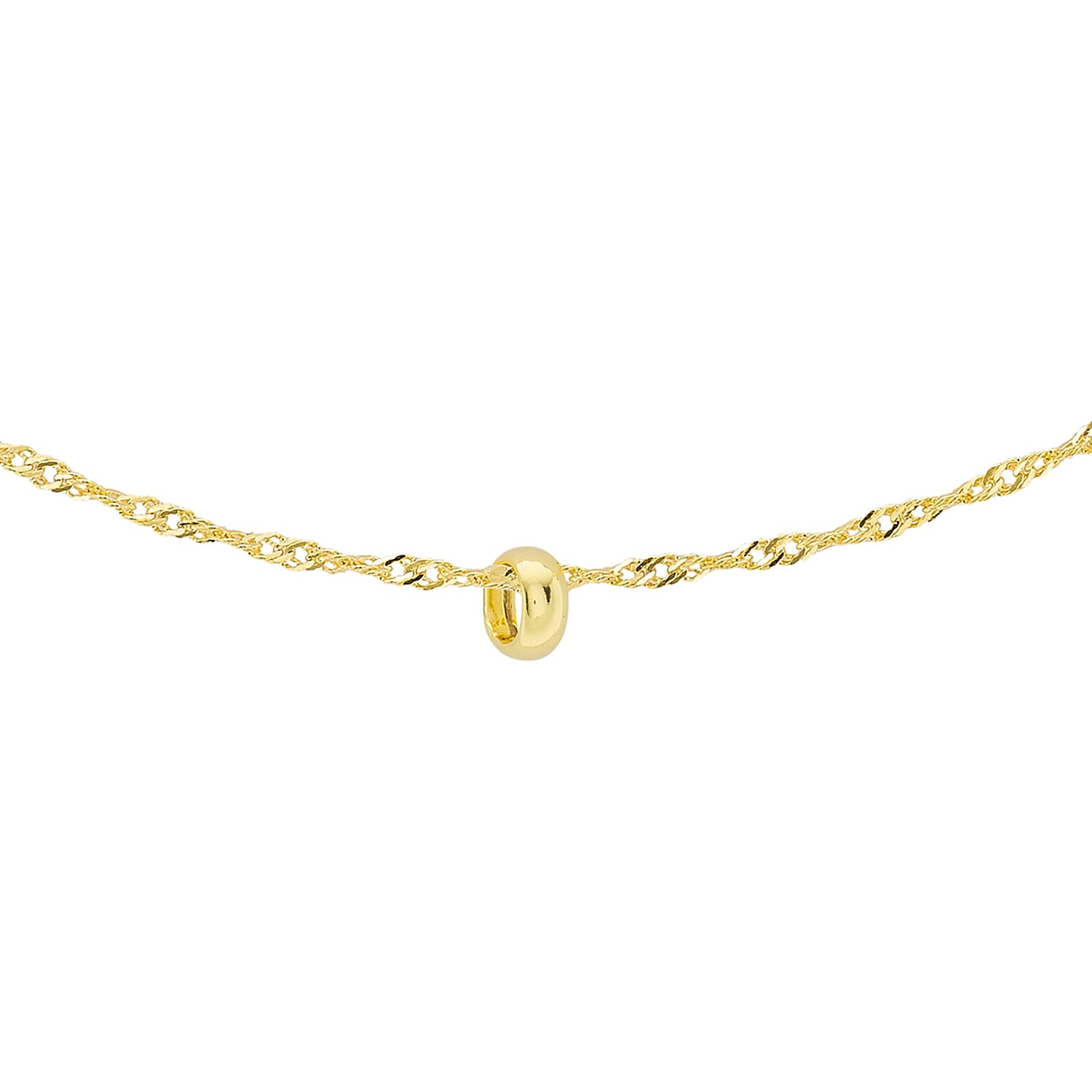9K Yellow Gold  Chain (Size - 16),  Gold Wt. 0.56 Gms