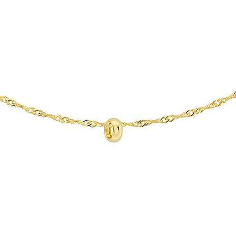 9K Yellow Gold  Chain (Size - 16),  Gold Wt. 0.56 Gms