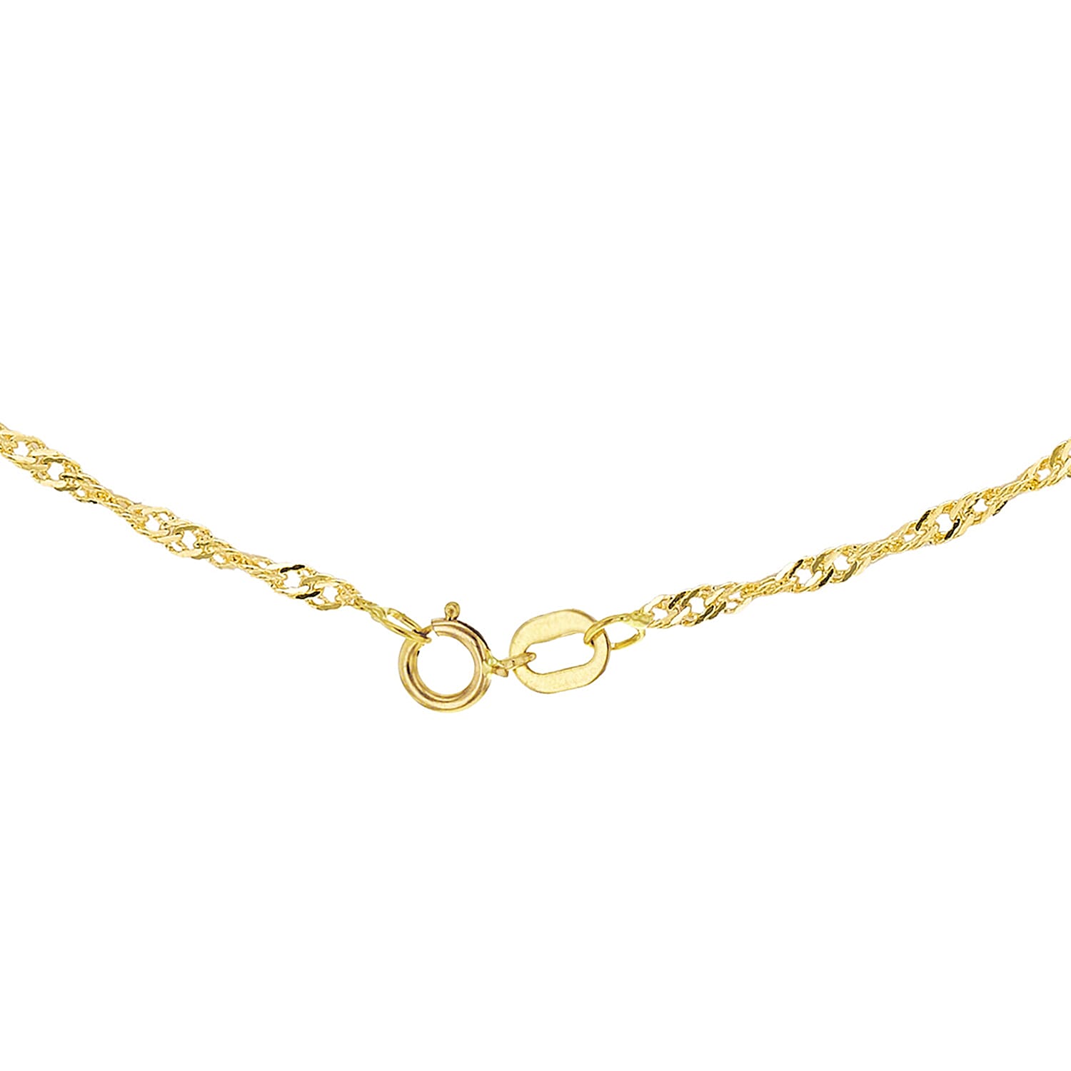 9K Yellow Gold  Chain (Size - 16),  Gold Wt. 0.56 Gms