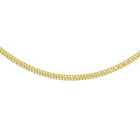 2.5mm Hollow Triple-Curb Chain 16 Inch in 9K Yellow Gold