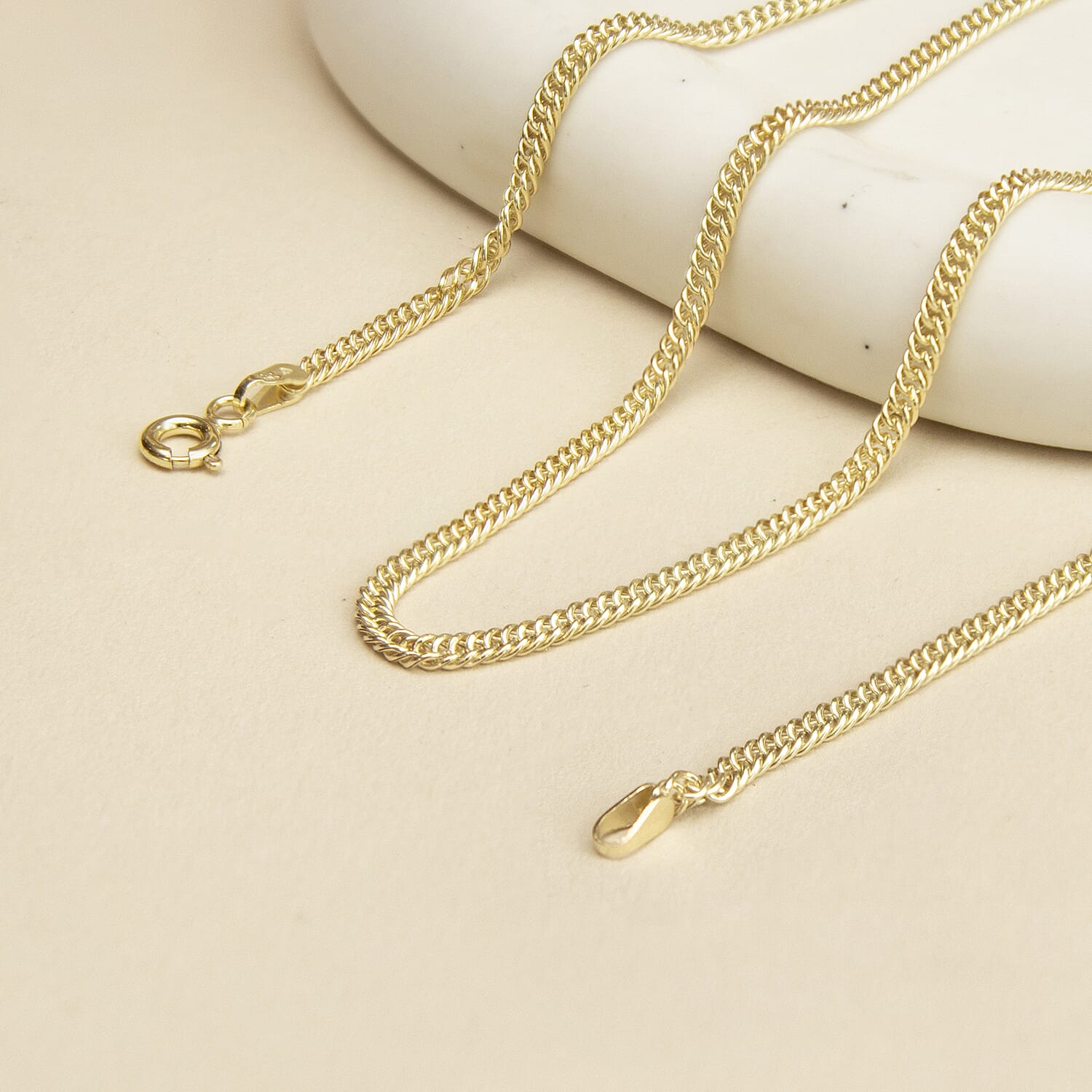 9K Yellow Gold  Chain (Size - 18),  Gold Wt. 3 Gms