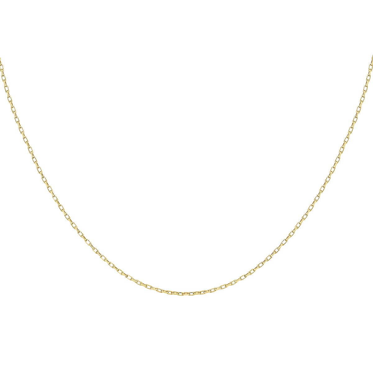 9K Yellow Gold Diamond Cut Belcher Chain With Spring Ring Clasp (Size - 16)