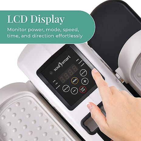 SoulSmart Electric Stepper With Elliptical Pair Belt - LCD Display - White - Black