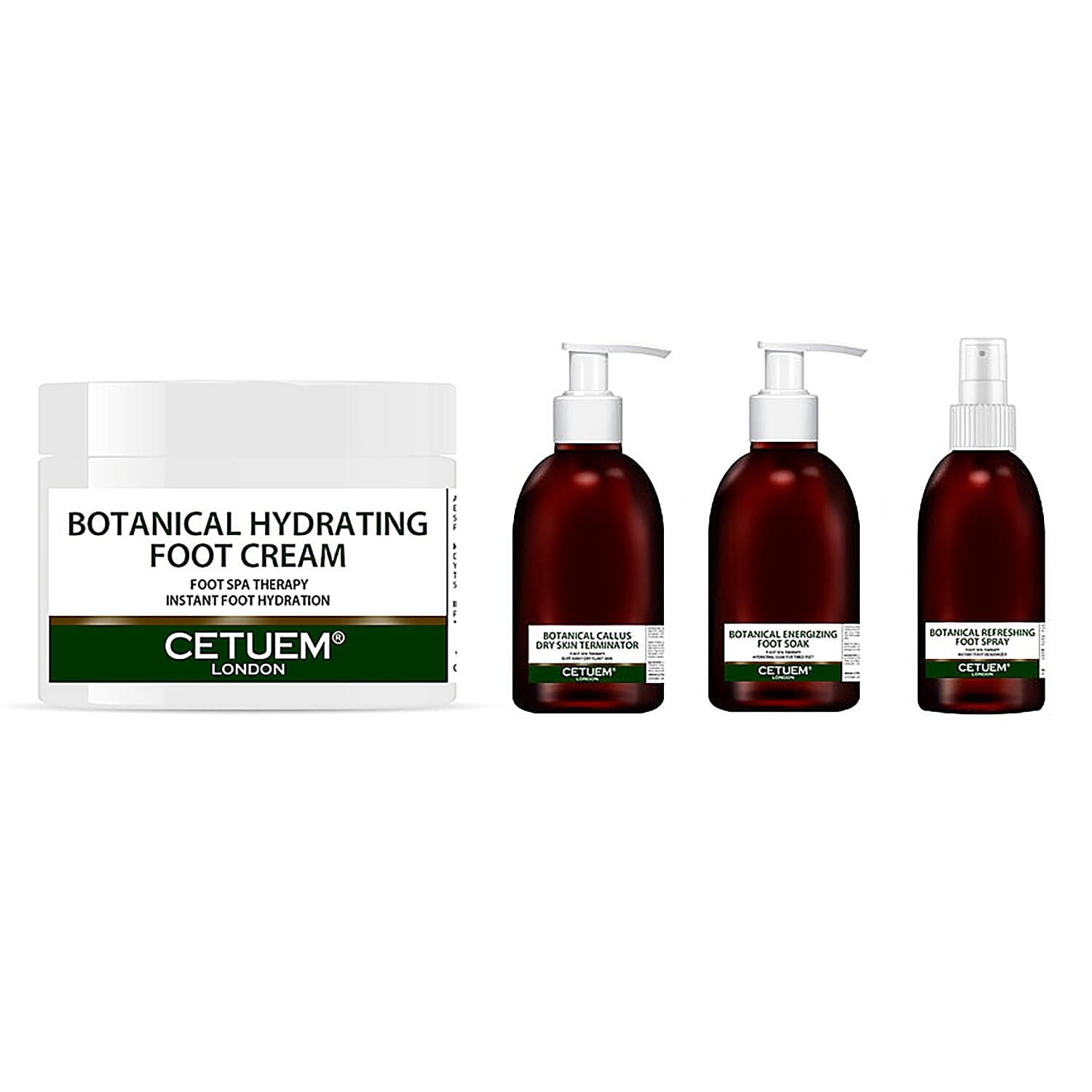 Cetuem Foot Care Bundle (Incl . Foot Soak , Callus Terminator ,Foot Spray with Free Foot Cream 100ml and Foot Filer ) Cetuem Foot Care Bundle (Incl . Foot Soak , Callus Terminator ,Foot Spray with Free Foot Cream 100ml and Foot Filer )