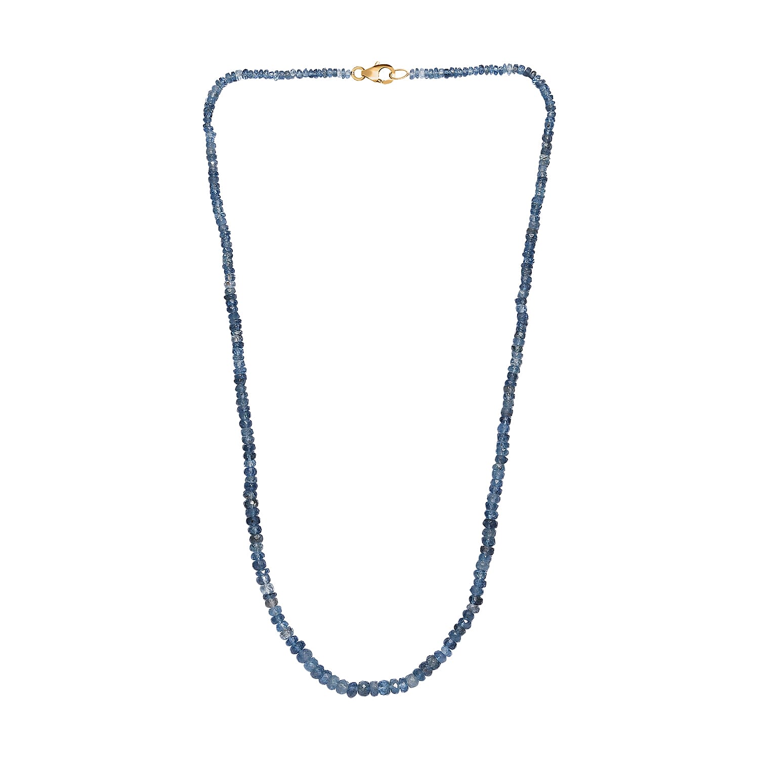 Close Out - 9K Yellow Gold AAA Santamaria Aquamarine Beads Necklace (Size - 20) 66.52 Ct